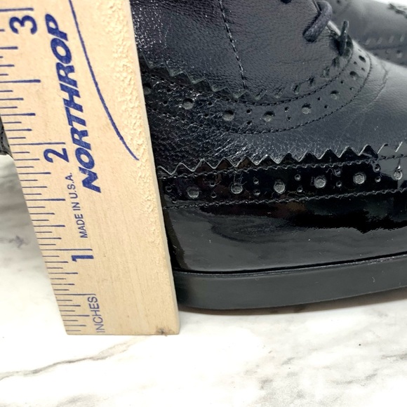 Via Spiga Wingtip Lace Up Leather Oxford 7 Retro Classic Preppy Academia Pinup - Picture 13 of 16